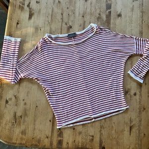 Wooden Ships Red and White Striped Summer Sweater